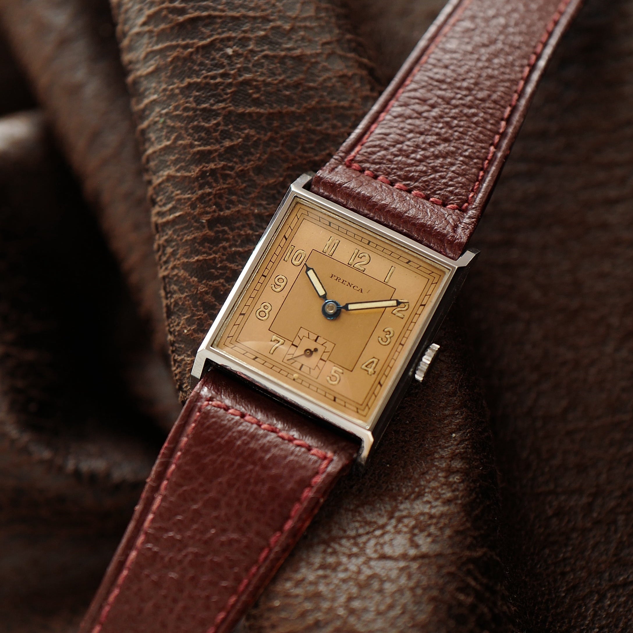 Frenca Tank Carrée Salmon Dial | Vintage Collection Watch