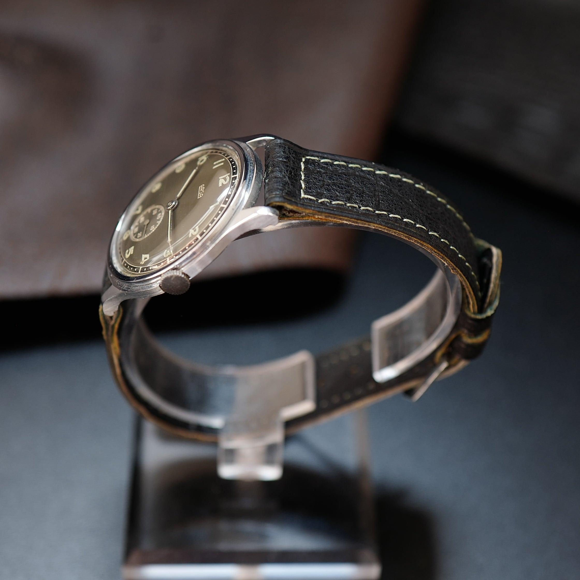 Arsa Type Calatrava Grey Dial Two Tone - Military WWII N.O.S (Auguste Reymond)