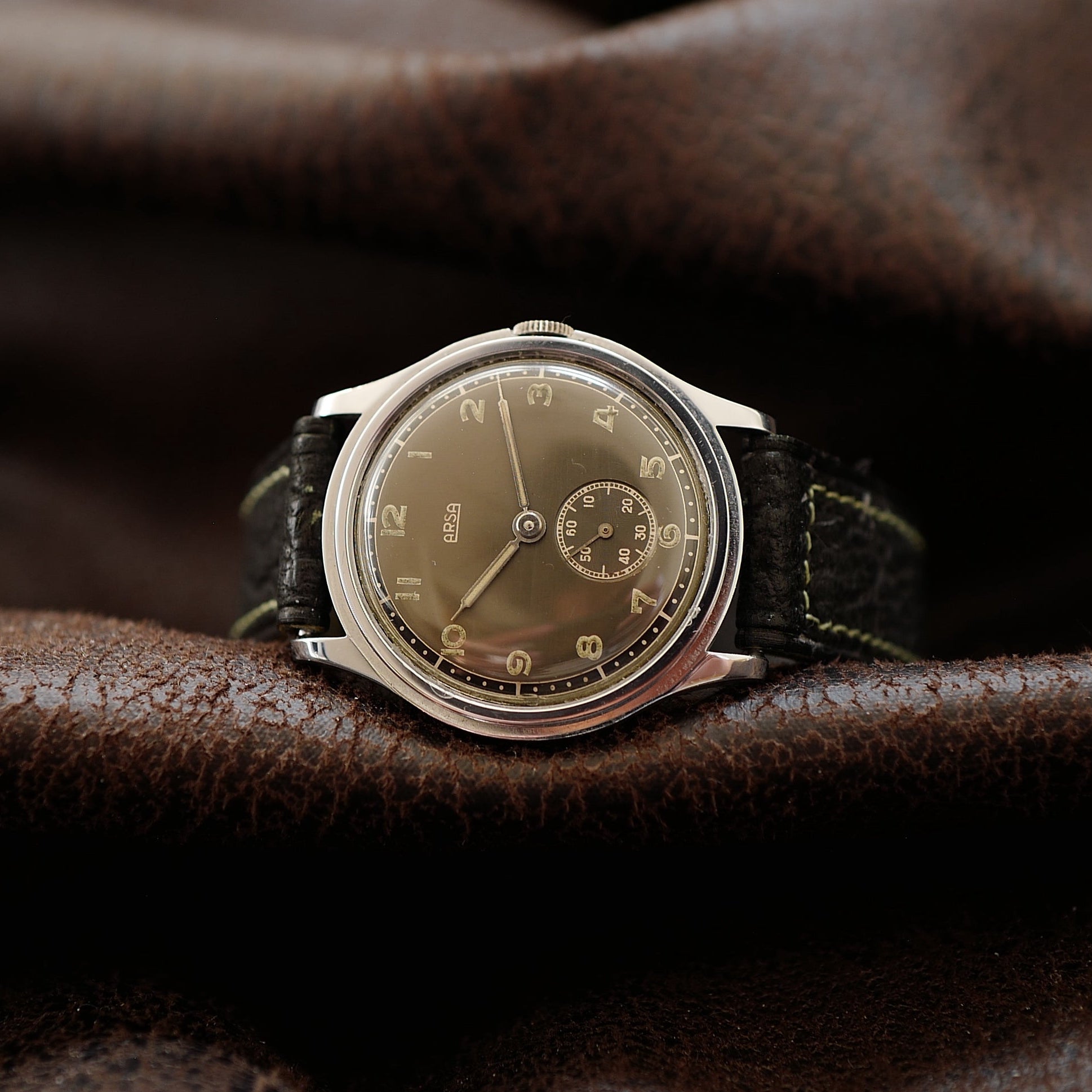 Arsa Type Calatrava Grey Dial Two Tone - Military WWII N.O.S (Auguste Reymond)