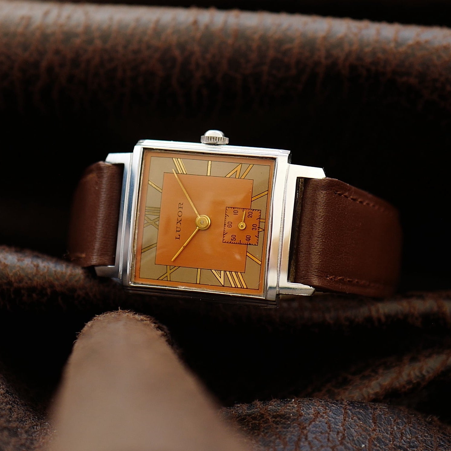 Luxor Type Tank Bauhaus Two Tone - Small Seconds 1950s