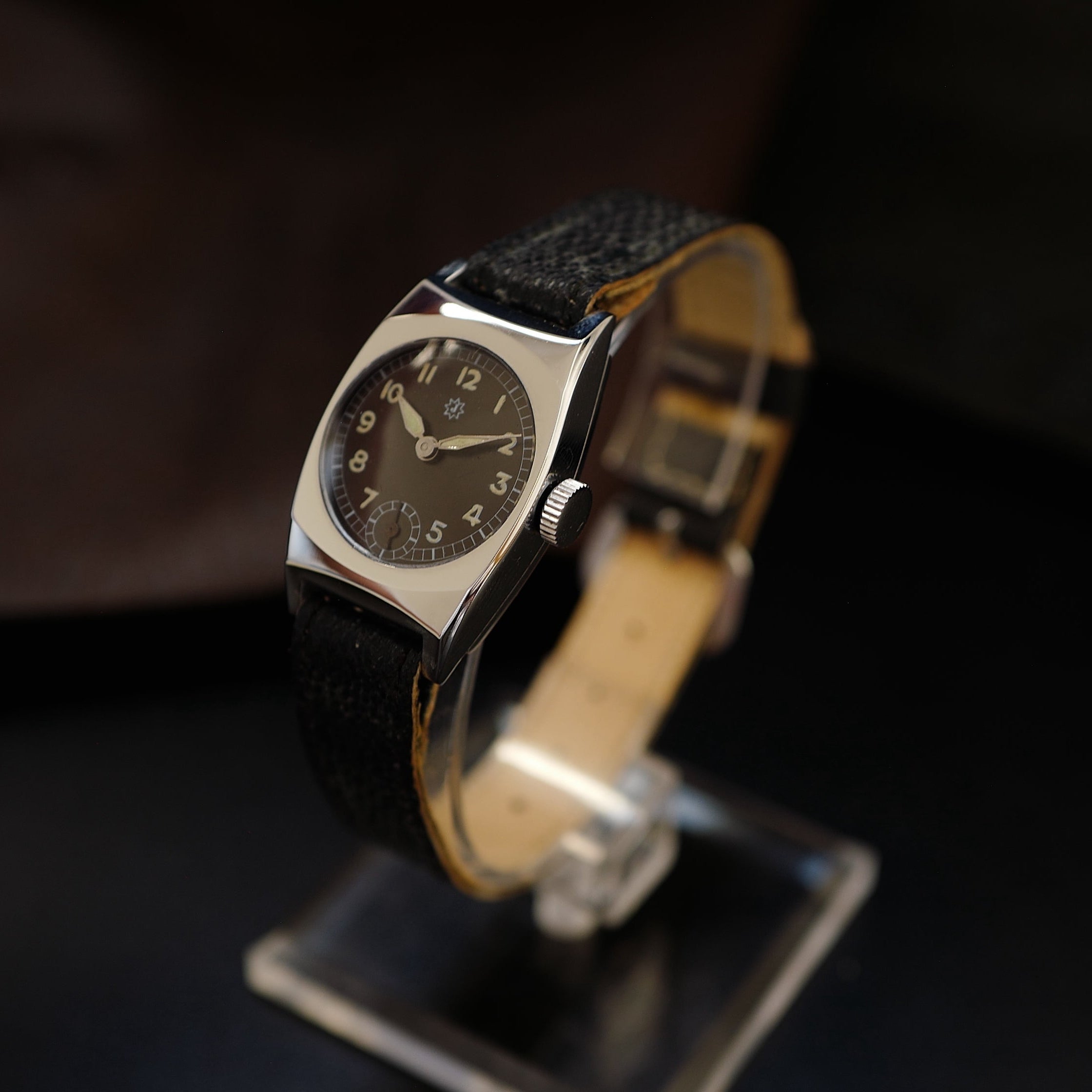 Junghans Tank Type - Art Deco Tonneau German Military WWII