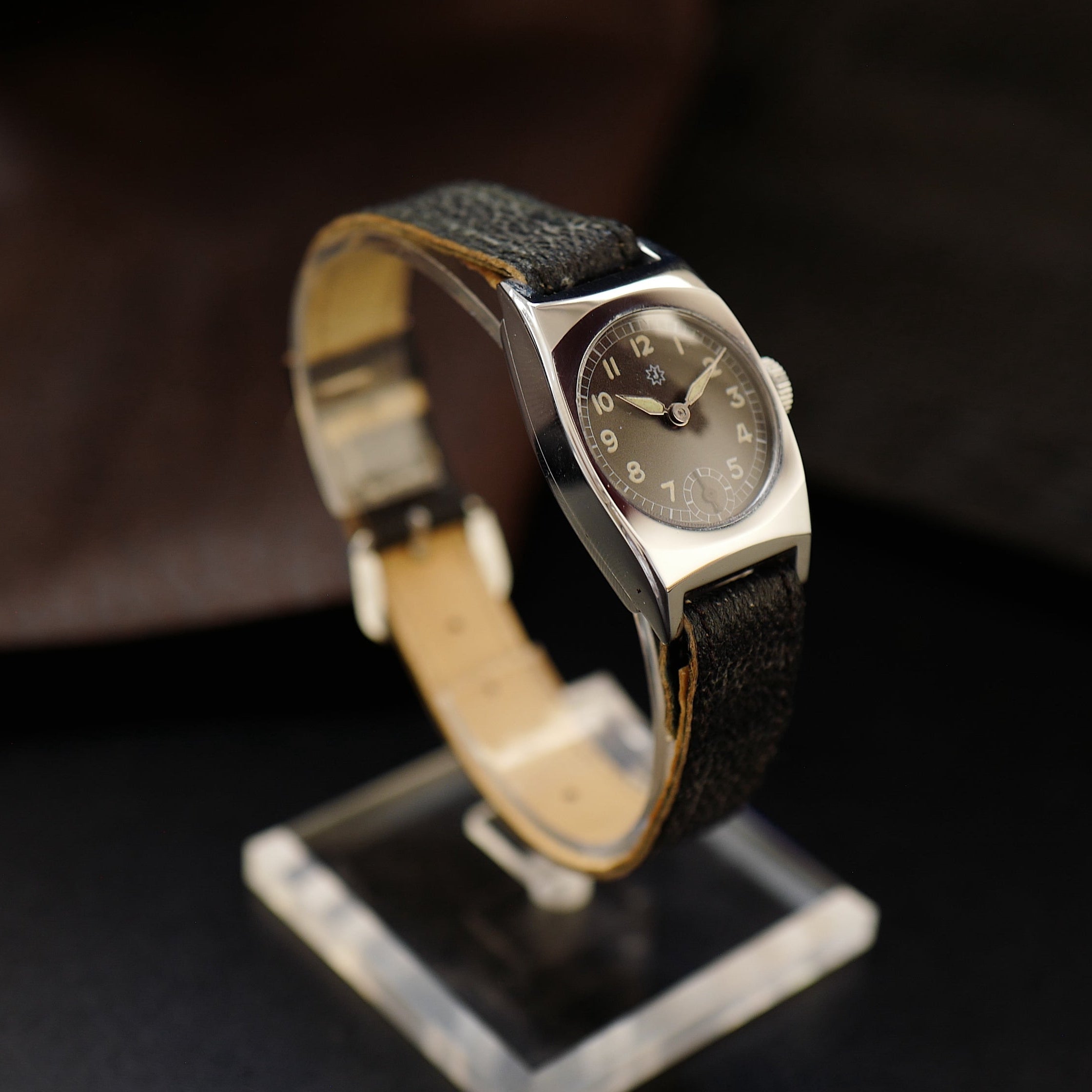 Junghans Tank Type - Art Deco Tonneau German Military WWII
