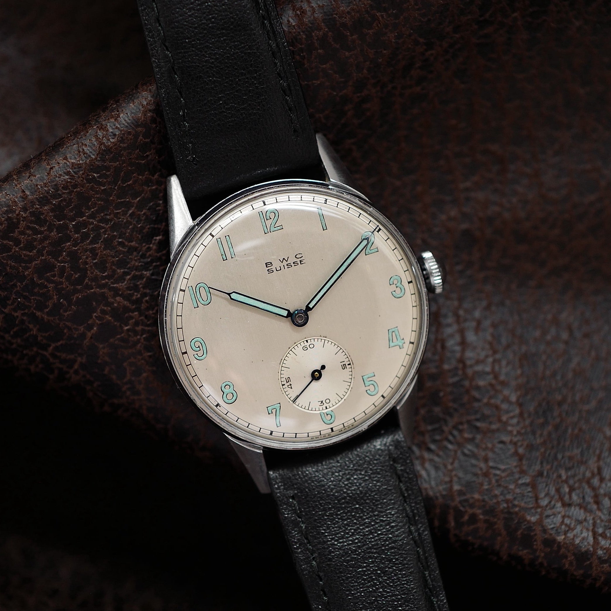 B.W.C Type Calatrava - Buttes Watch Cie - Silver Dial 1930’s N.O.S