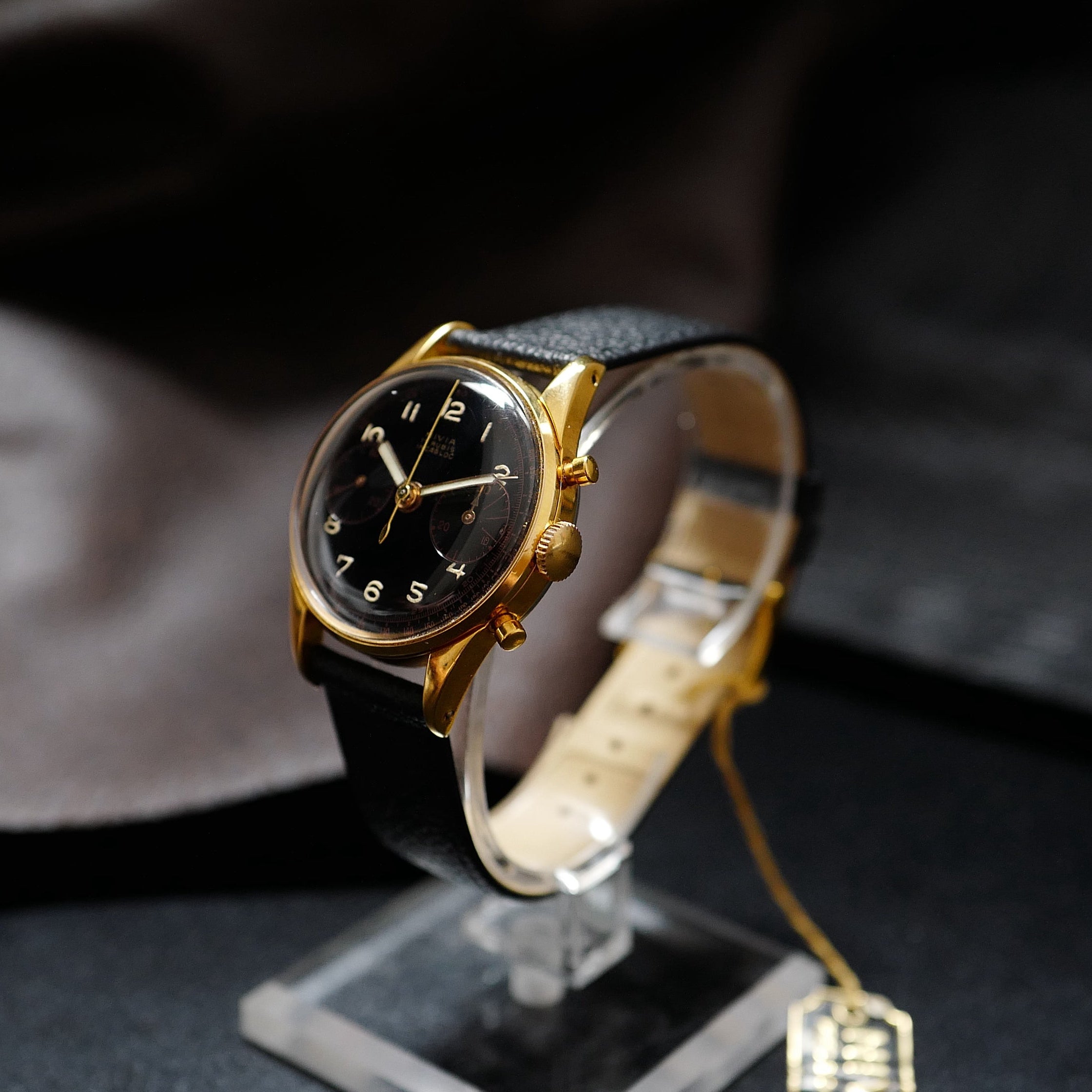 Nivia Chronograph Gold Plated - 1950's N.O.S