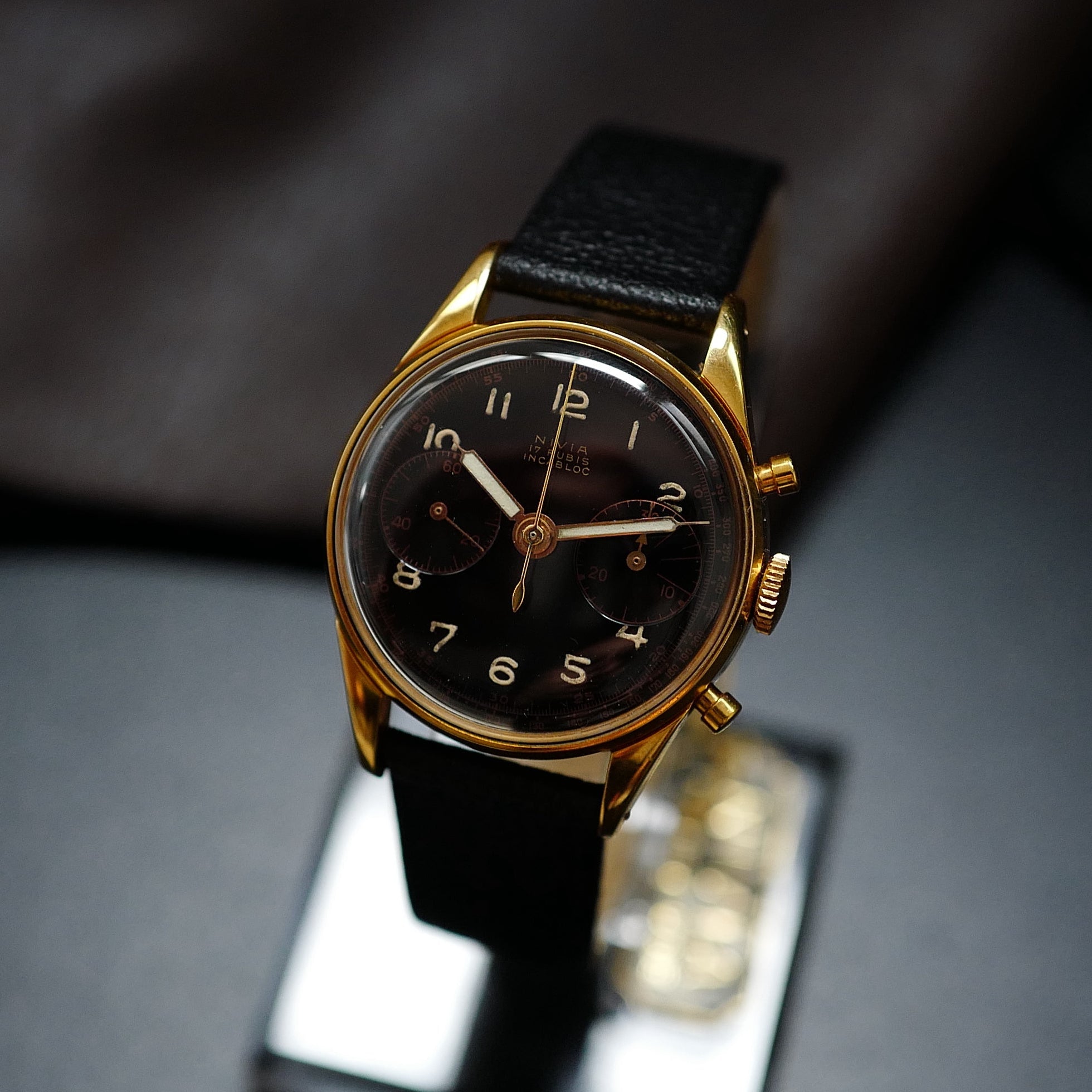 Nivia Chronograph Gold Plated - 1950's N.O.S
