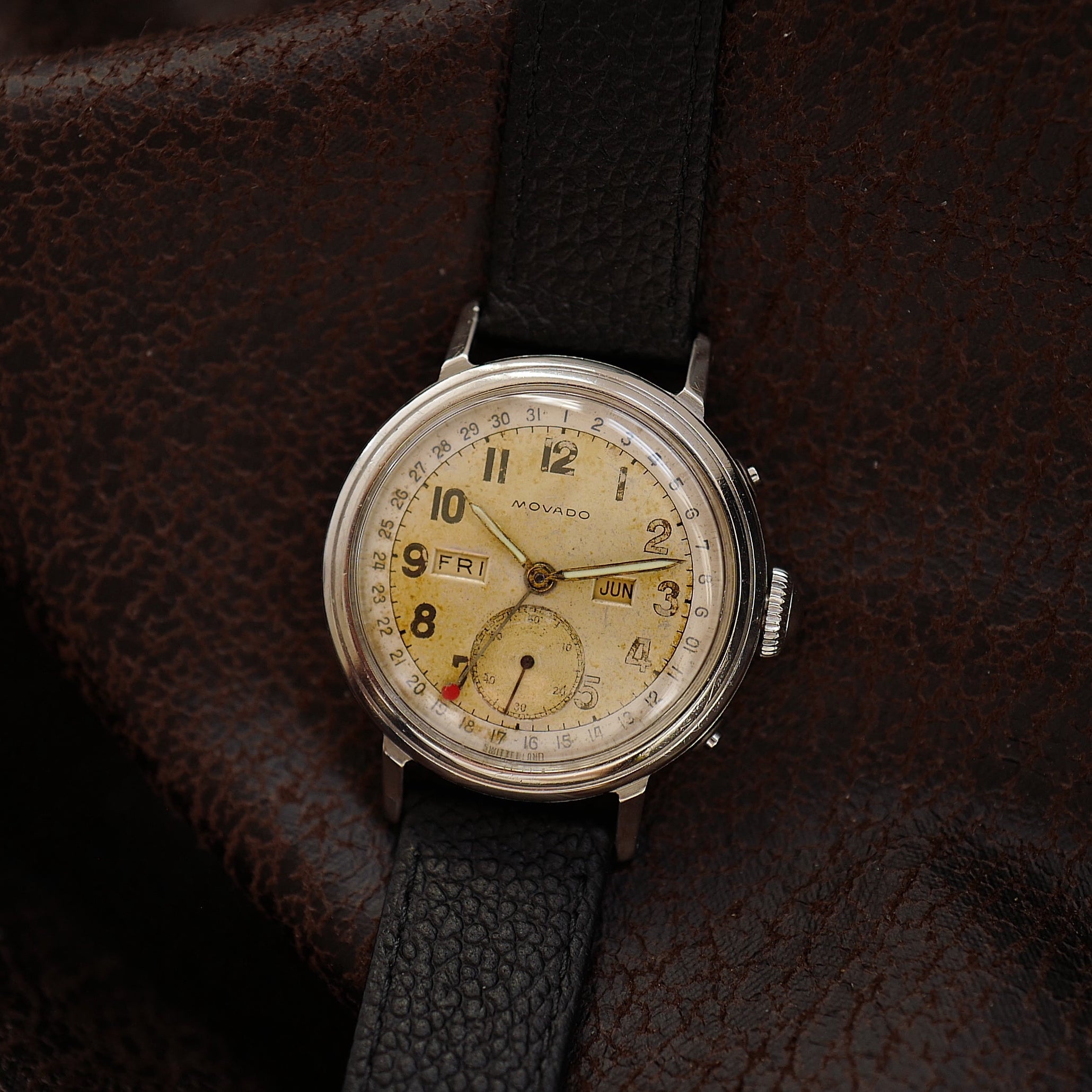 Movado Calendograf Triple Calendar - Two Tone 1950's (14788)