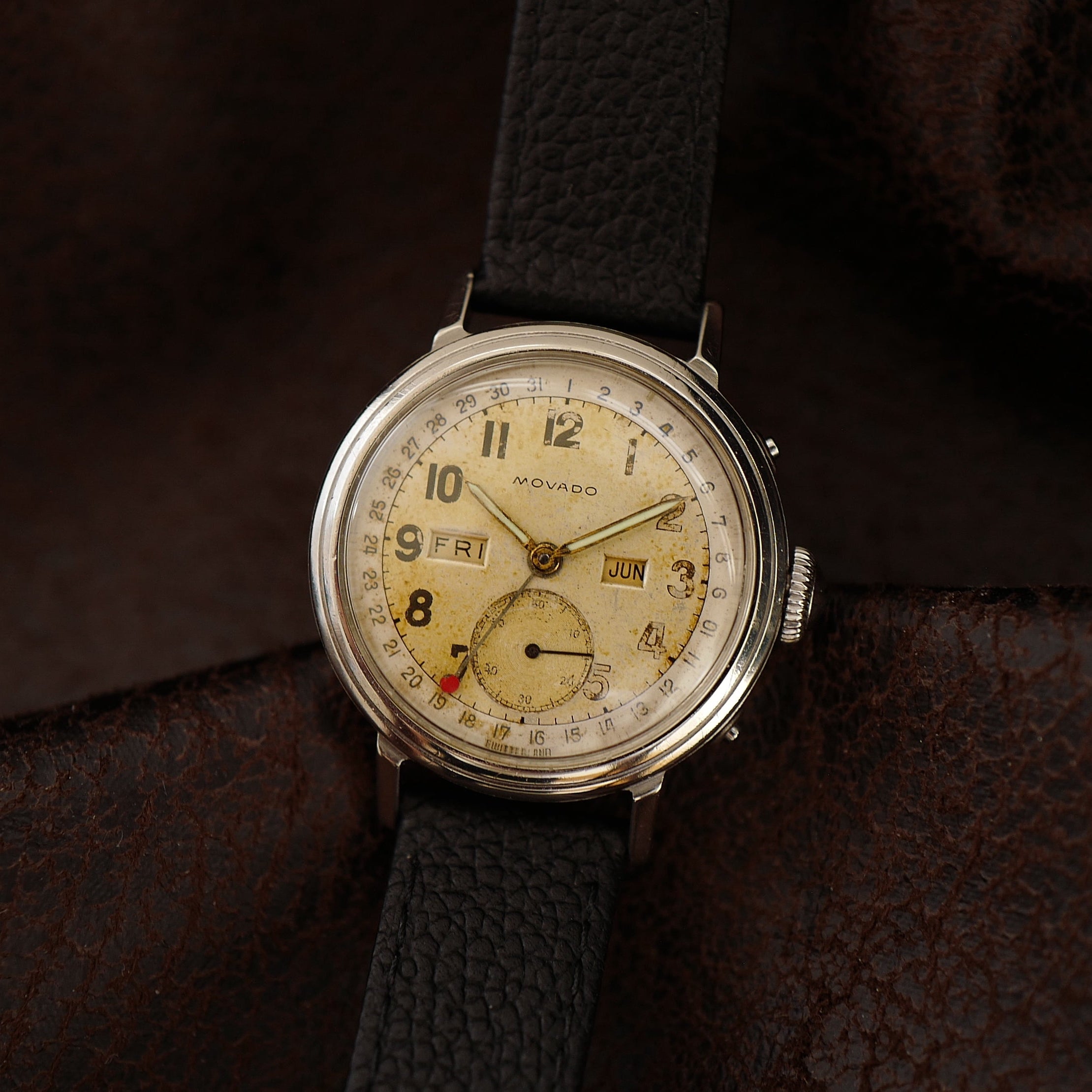 Movado Calendograf Triple Calendar - Two Tone 1950's (14788)