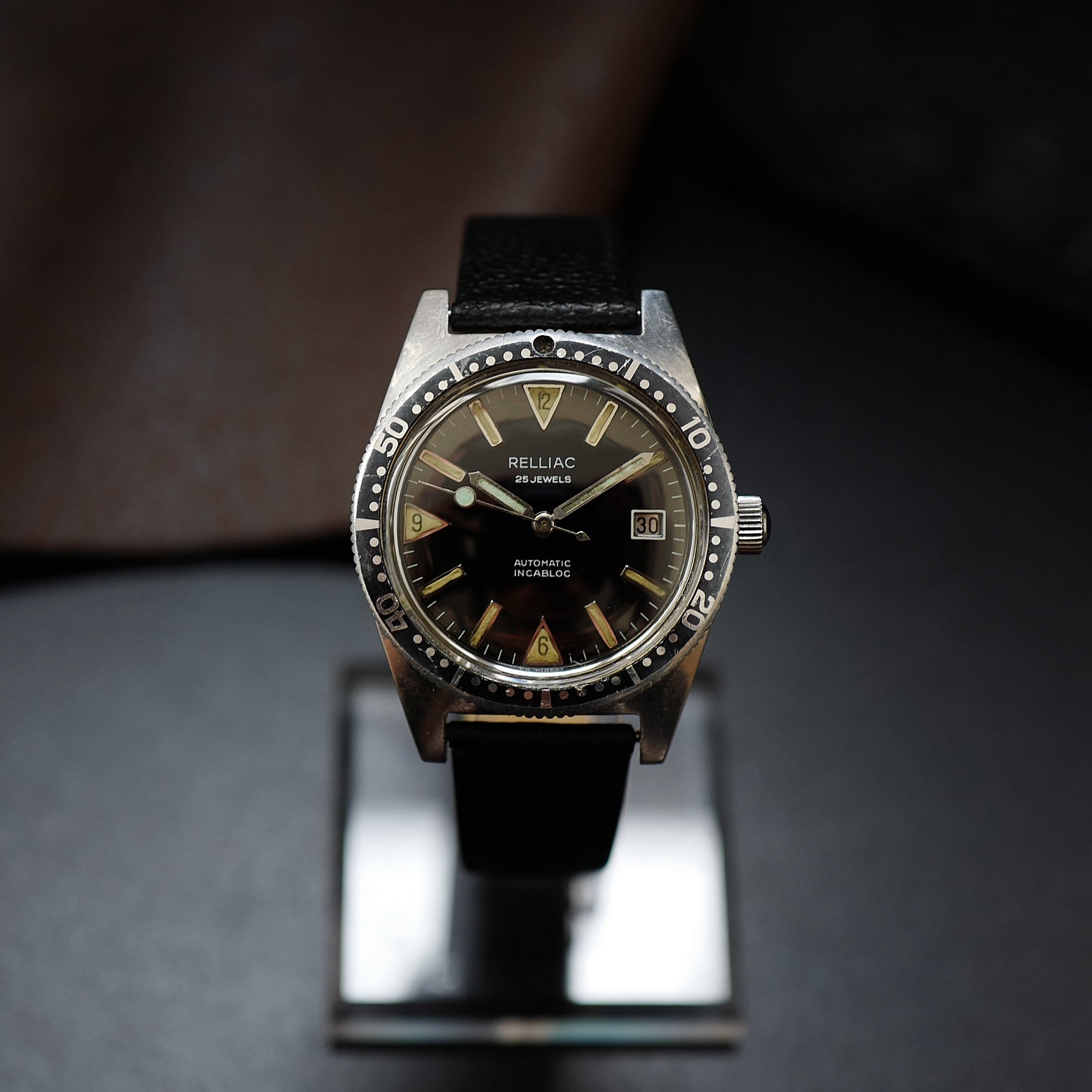 Relliac Skin Diver - Black Dial 1970's