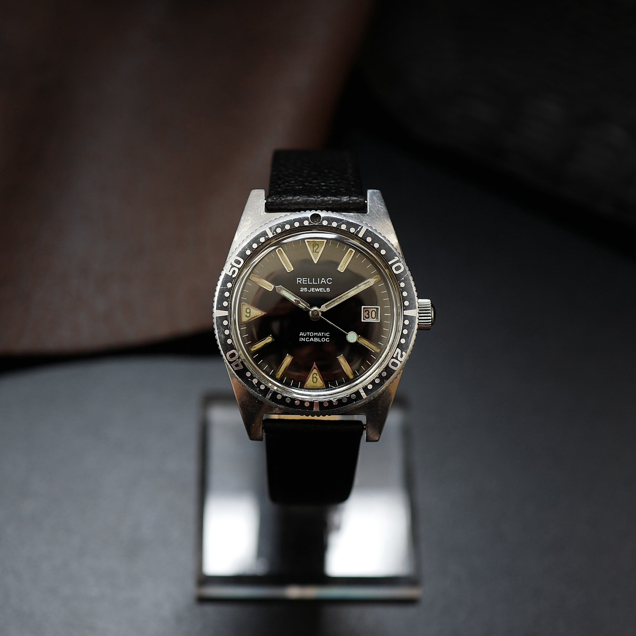 Relliac Skin Diver - Black Dial 1970's
