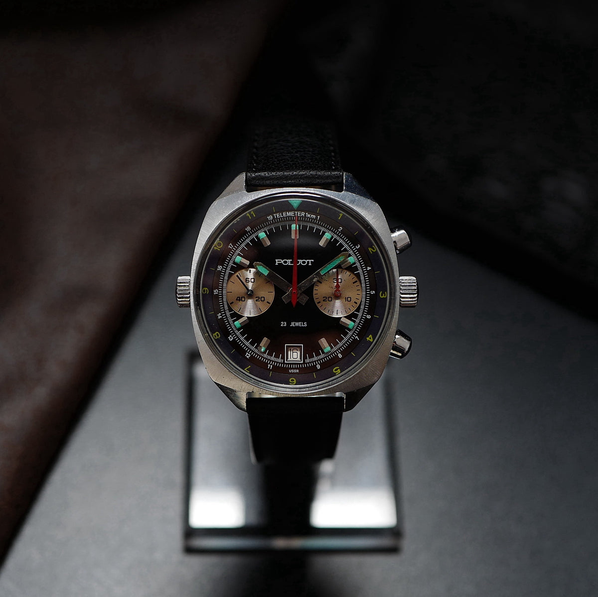Poljot Chronograph 3133 - Black Dial USSR (Circa 1989-1991)