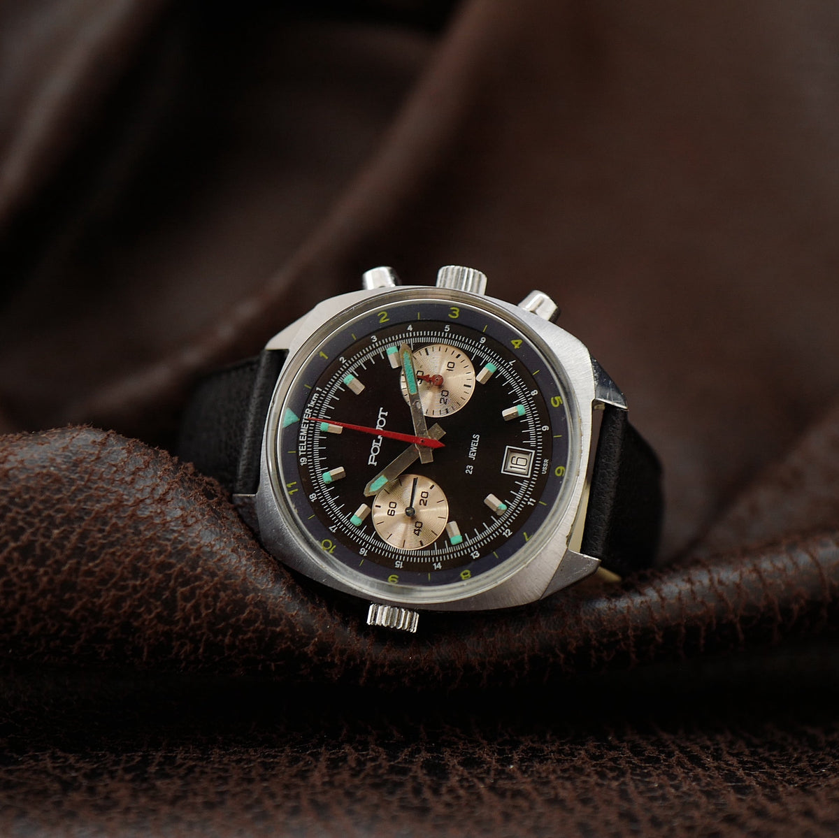 Poljot Chronograph 3133 - Black Dial USSR