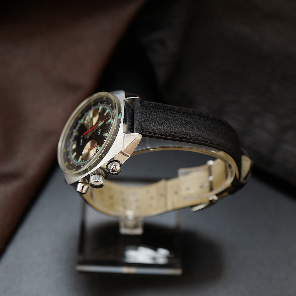 Poljot Chronograph 3133 - Black Dial USSR (Circa 1989-1991)