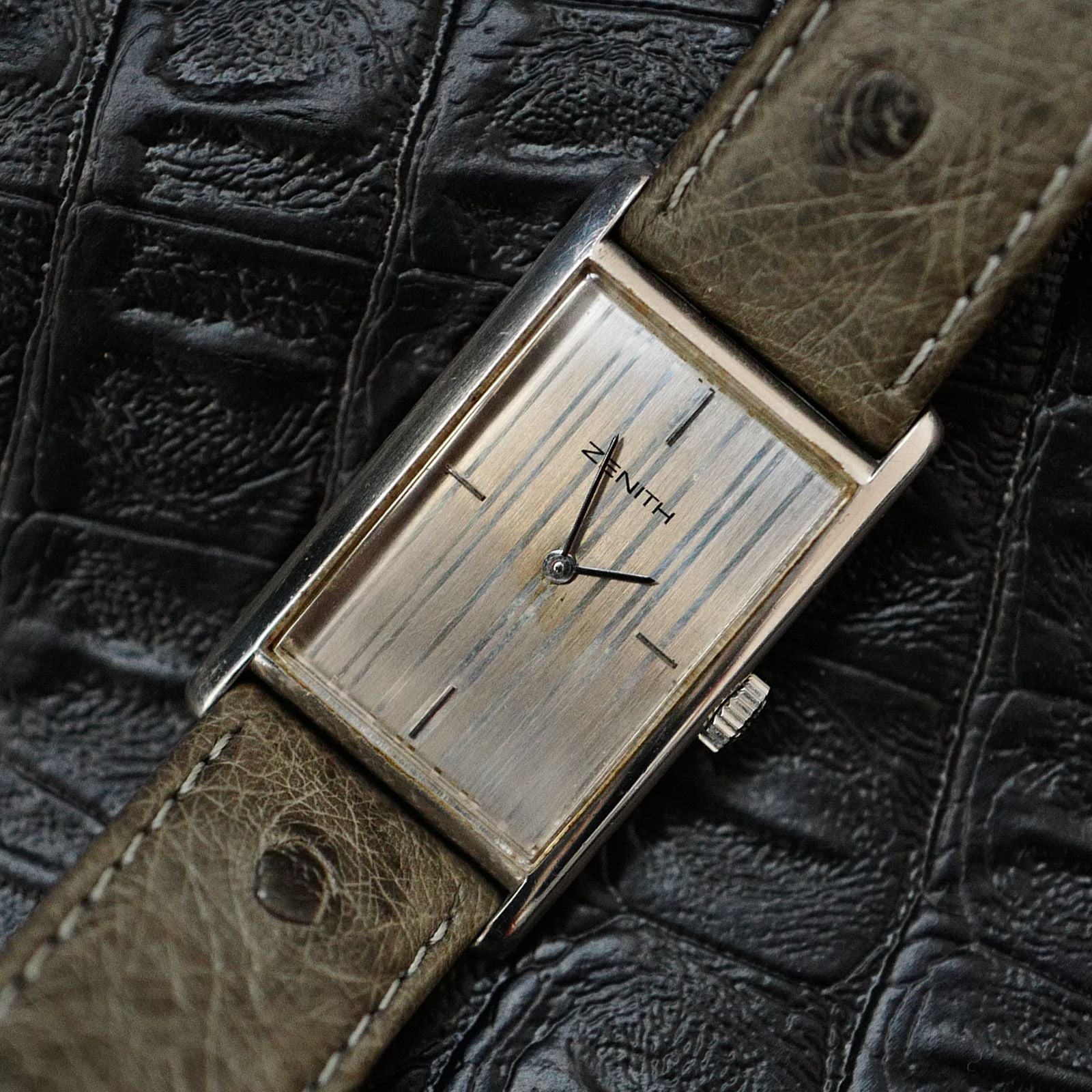 Zenith Tank Silver Dial Art Deco