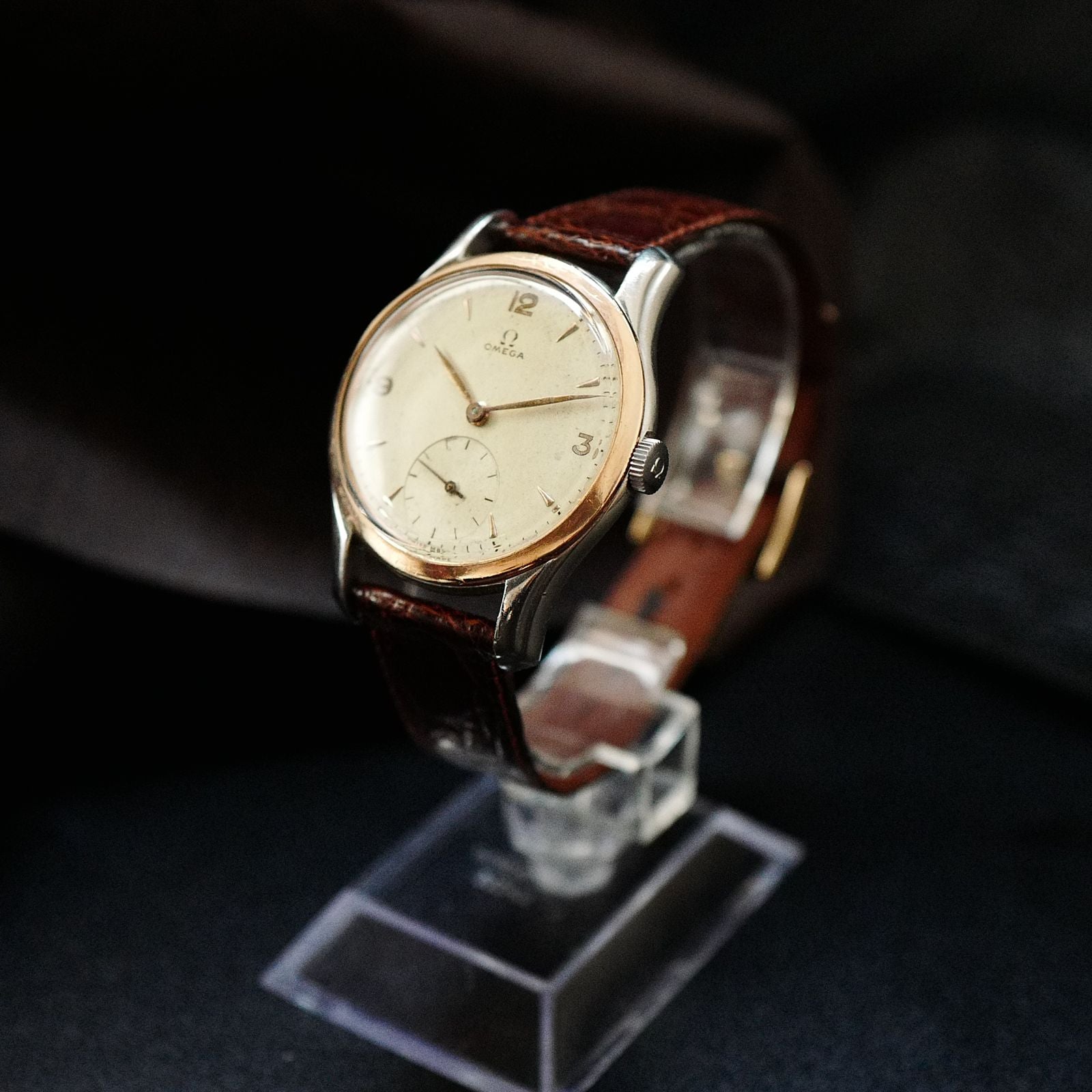 Omega Type Calatrava Jumbo Rose Gold Bezel