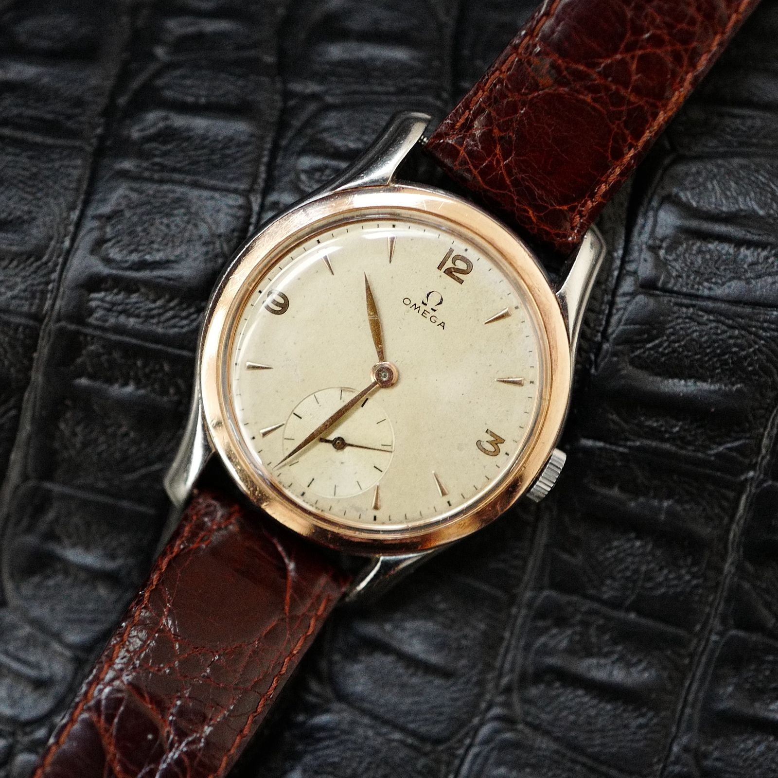 Omega Type Calatrava Jumbo Rose Gold Bezel