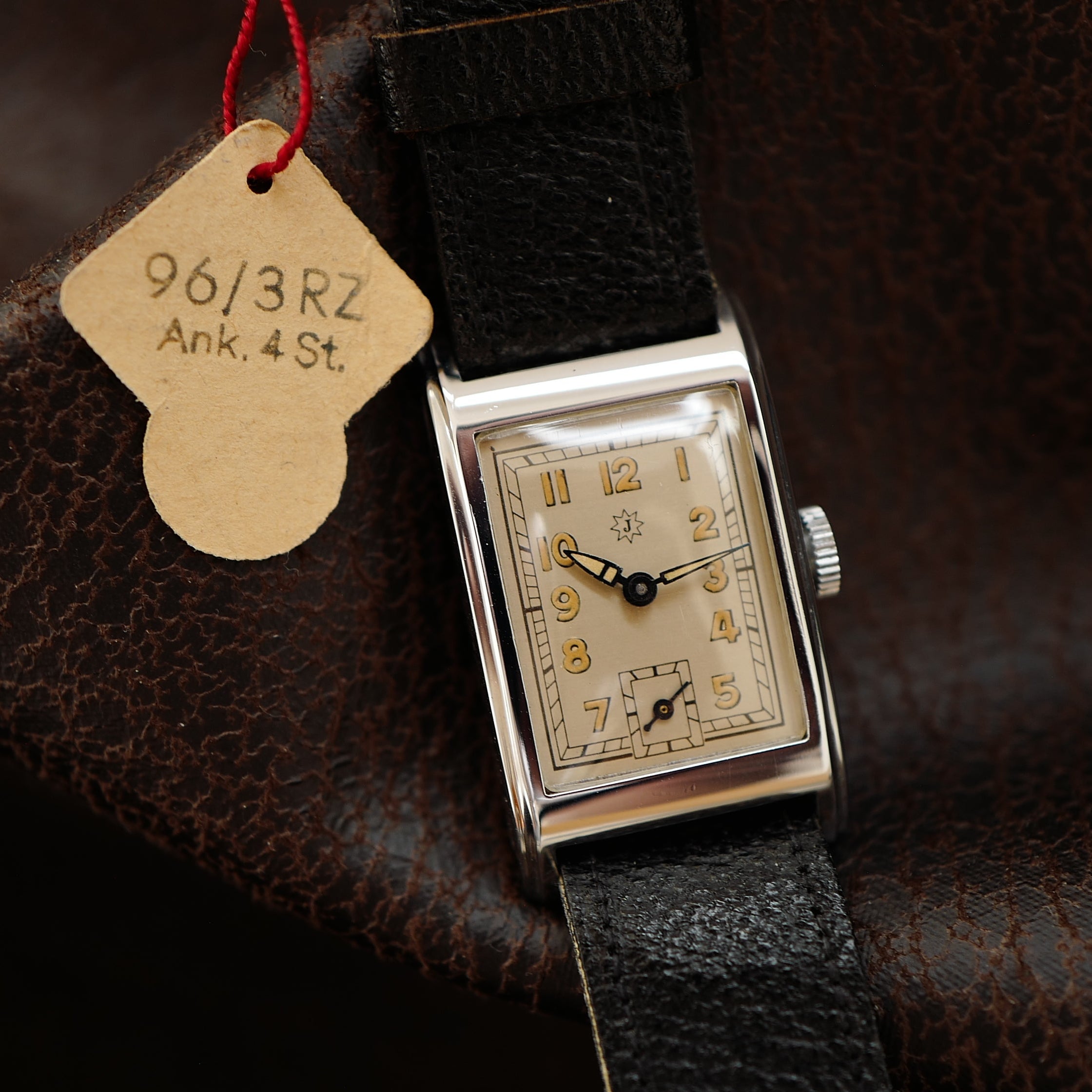 Junghans Tank Art Deco German Military WWII N.O.S