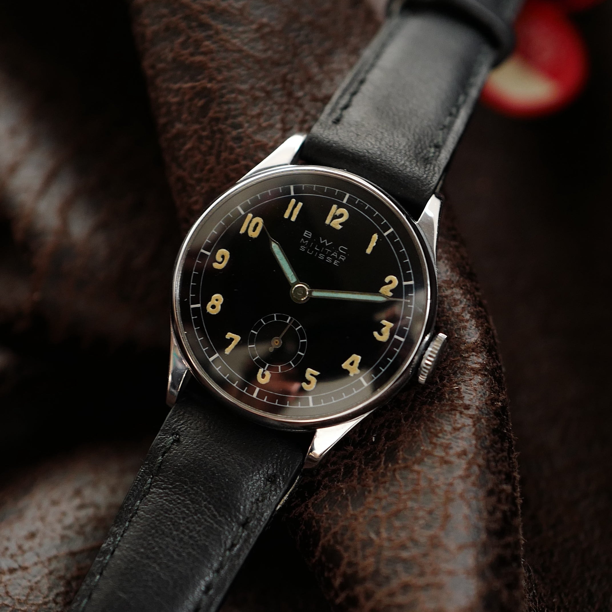 BWC Militar Suisse WWII N.O.S | Montre entièrement d'origine, modèle magnifique. 