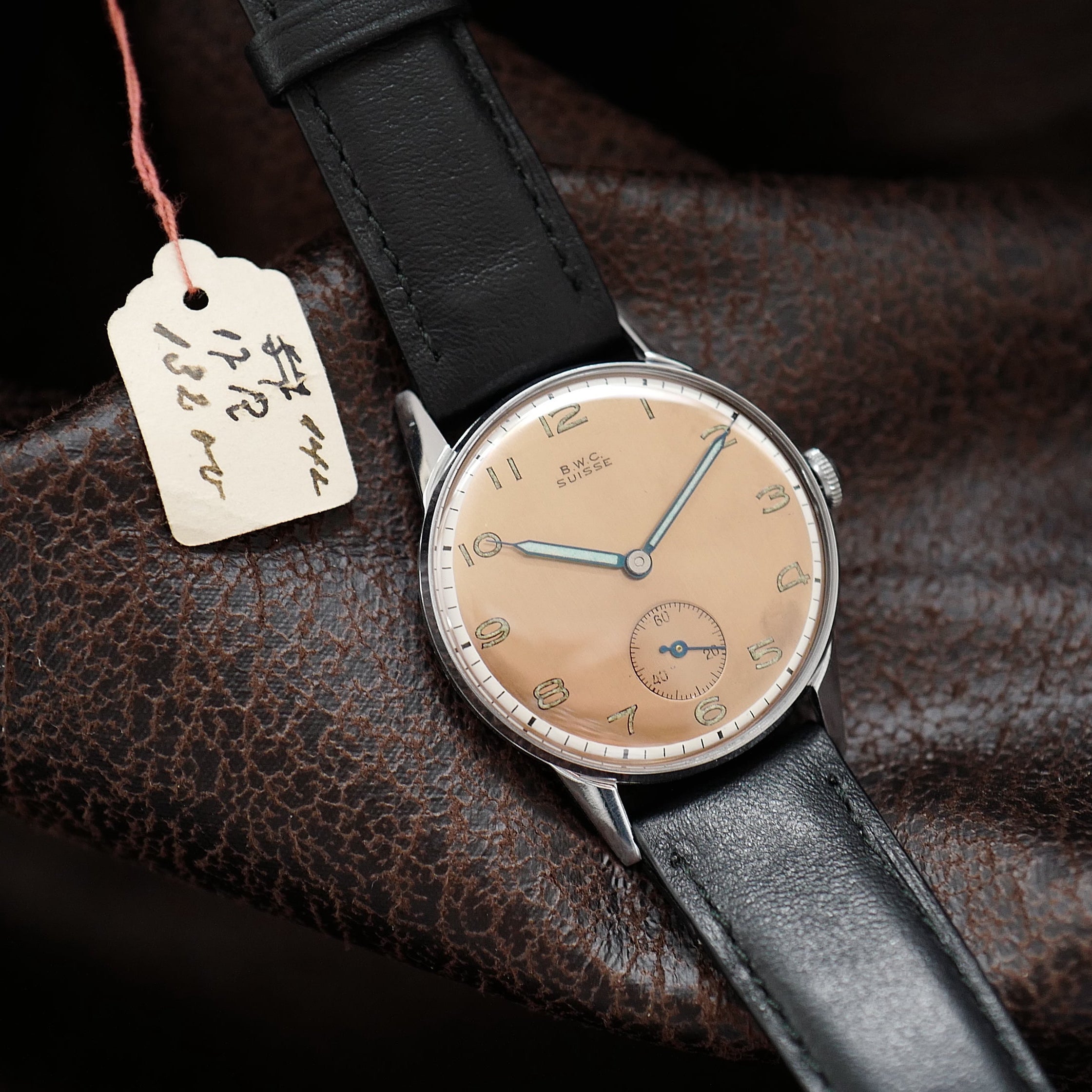 BWC Salmon Dial Two-Tone 1950s | Cadran montre Vintage