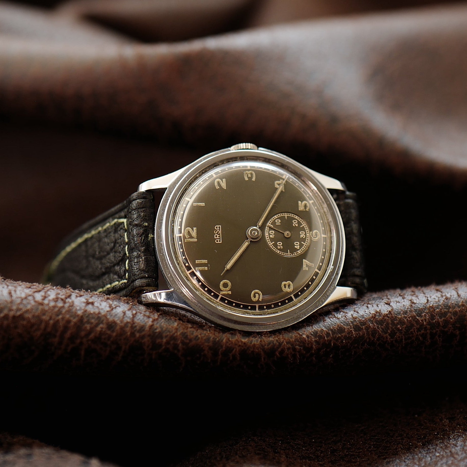 Arsa Type Calatrava Grey Dial Two Tone - Military WWII N.O.S (Auguste Reymond)