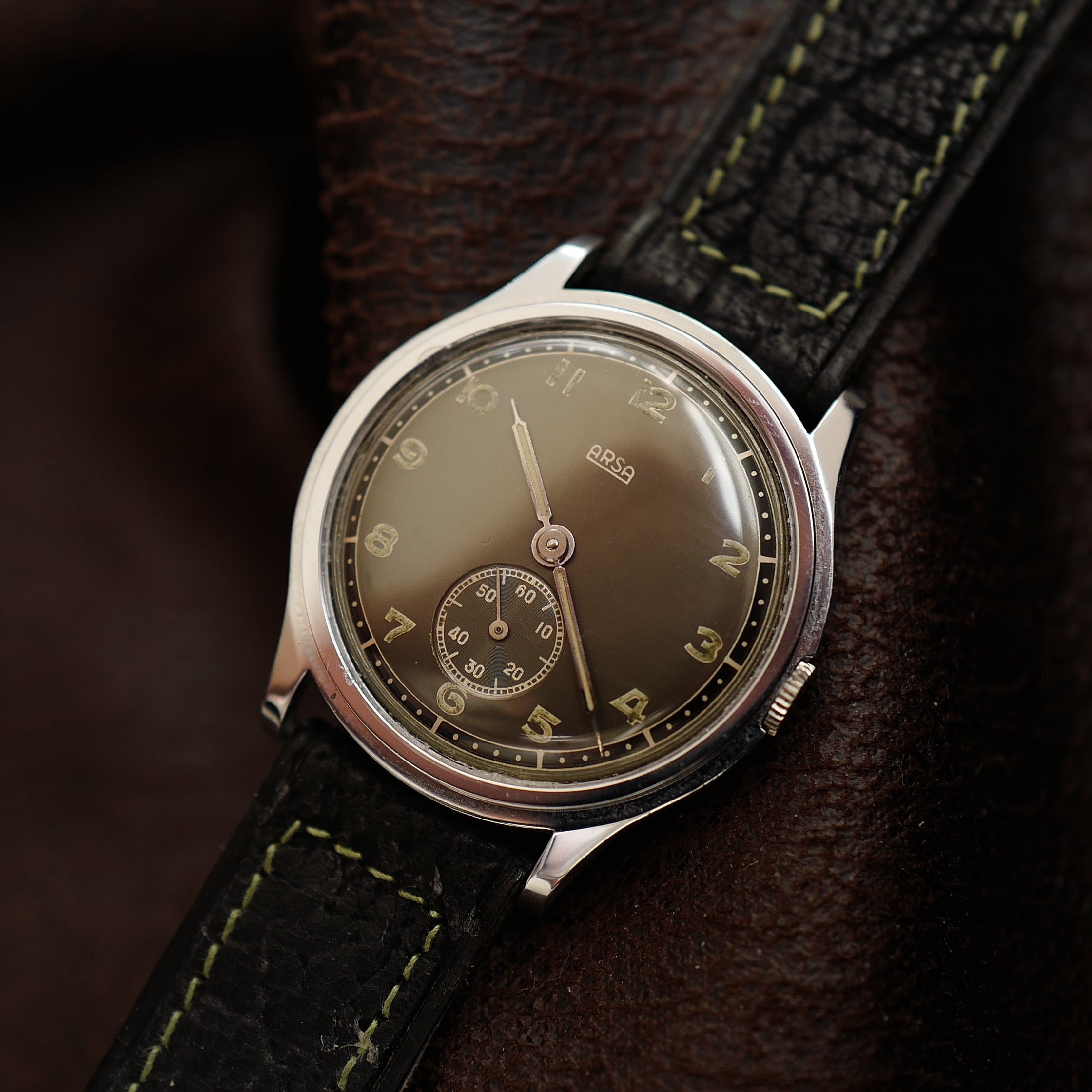 Arsa Type Calatrava Grey Dial Two Tone - Military WWII N.O.S (Auguste Reymond)