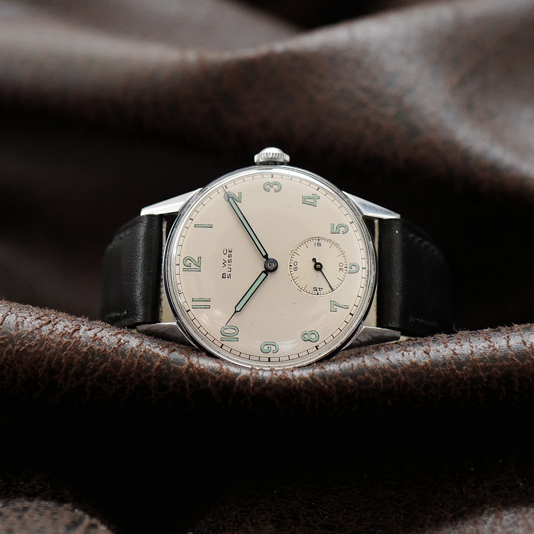 B.W.C Type Calatrava - Buttes Watch Cie - Silver Dial 1930’s  N.O.S