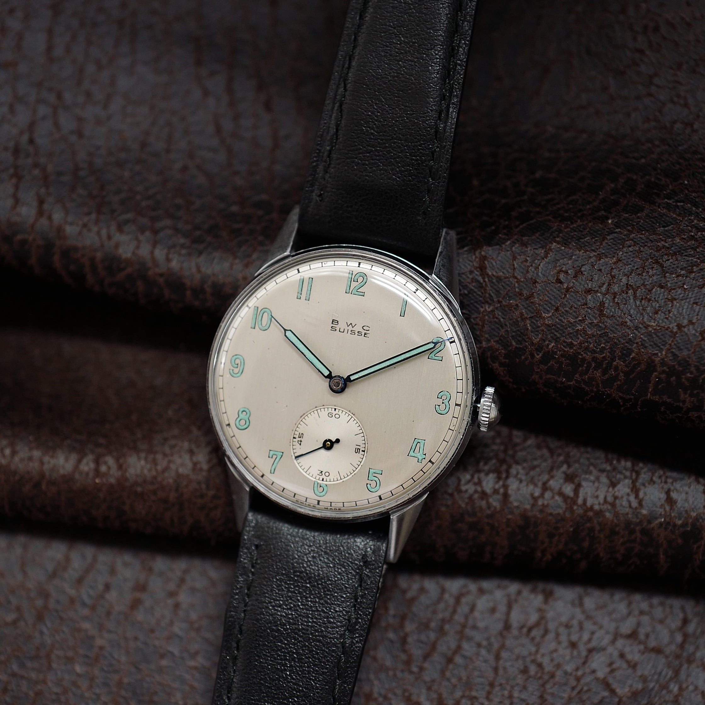 B.W.C Type Calatrava - Buttes Watch Cie - Silver Dial 1930’s  N.O.S