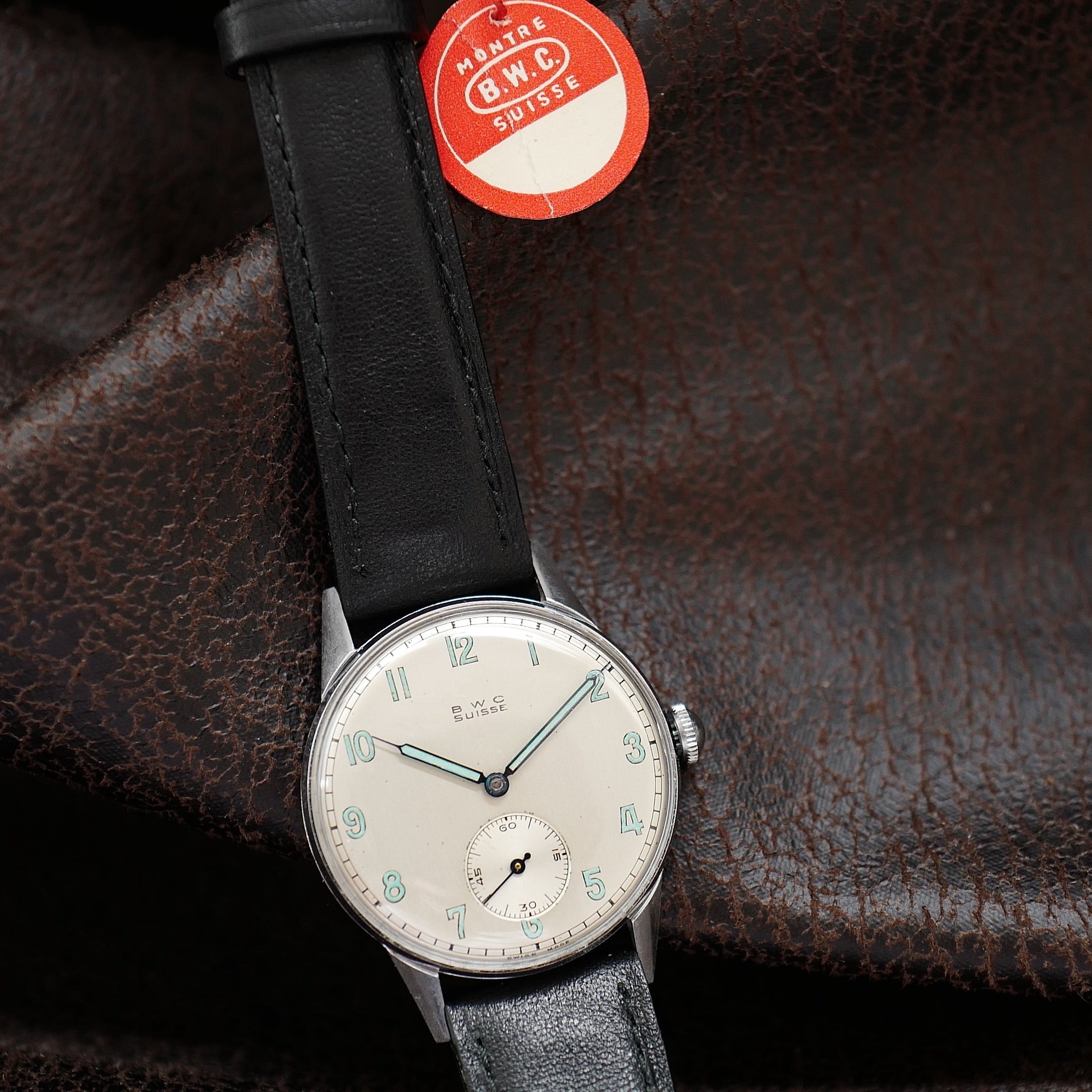 B.W.C Type Calatrava - Buttes Watch Cie - Silver Dial 1930’s  N.O.S