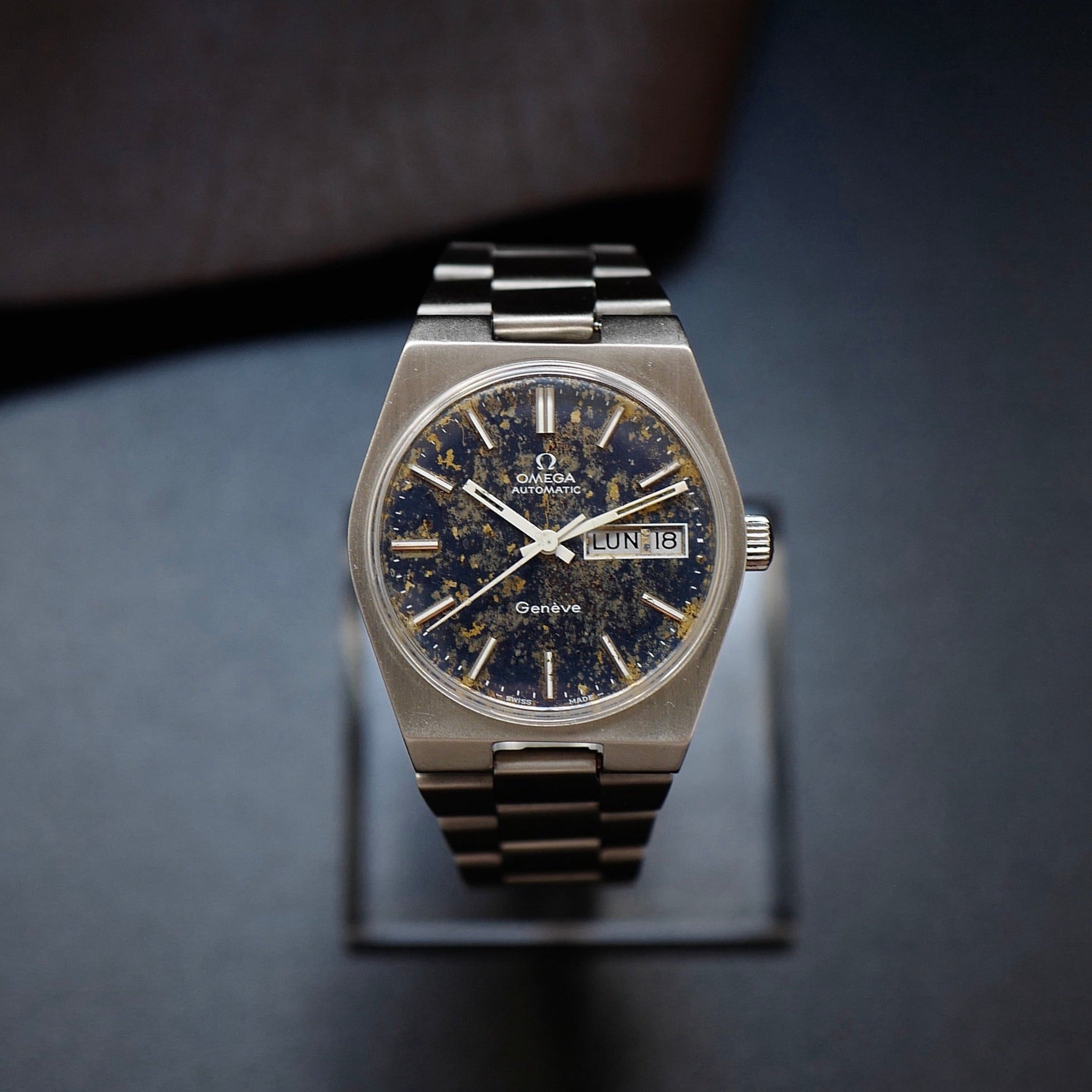Omega Genève Day Date - Blue Meteorite 1970’s - 166.0125