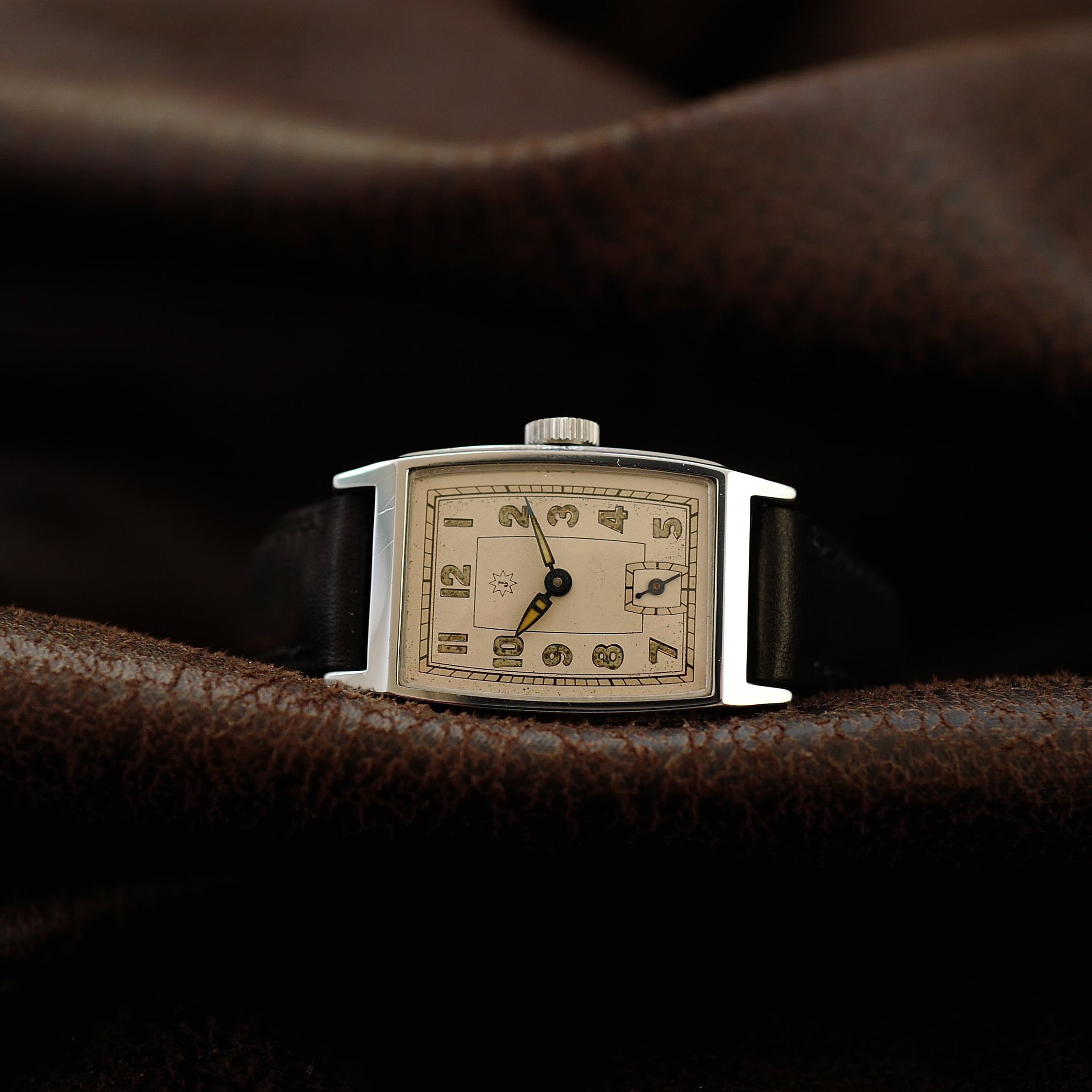 Junghans Tank Tonneau Type - Art Deco German Military WWII N.O.S