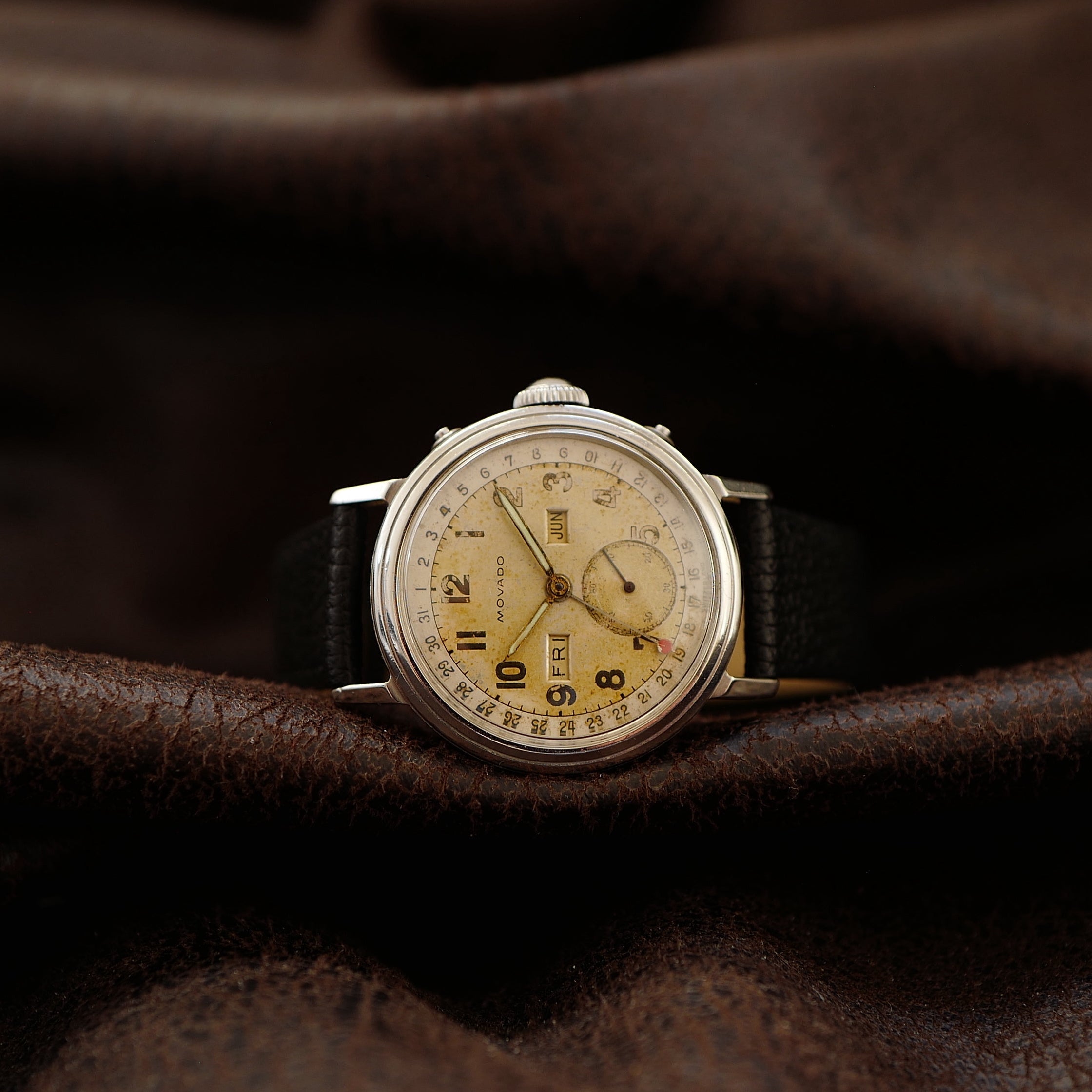 Movado Calendograf Triple Calendar - Two Tone 1950's (14788)