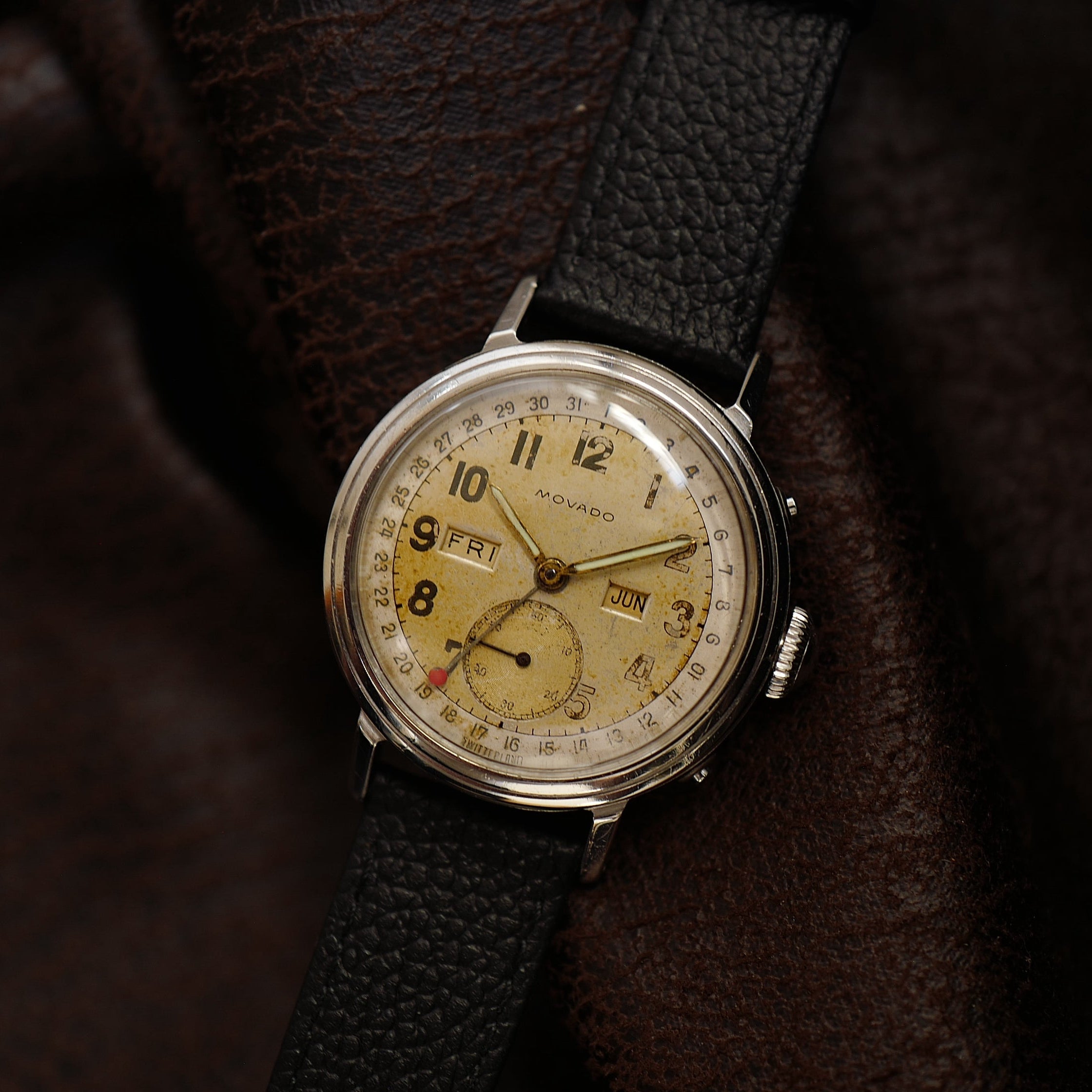 Movado Calendograf Triple Calendar - Two Tone 1950's (14788)