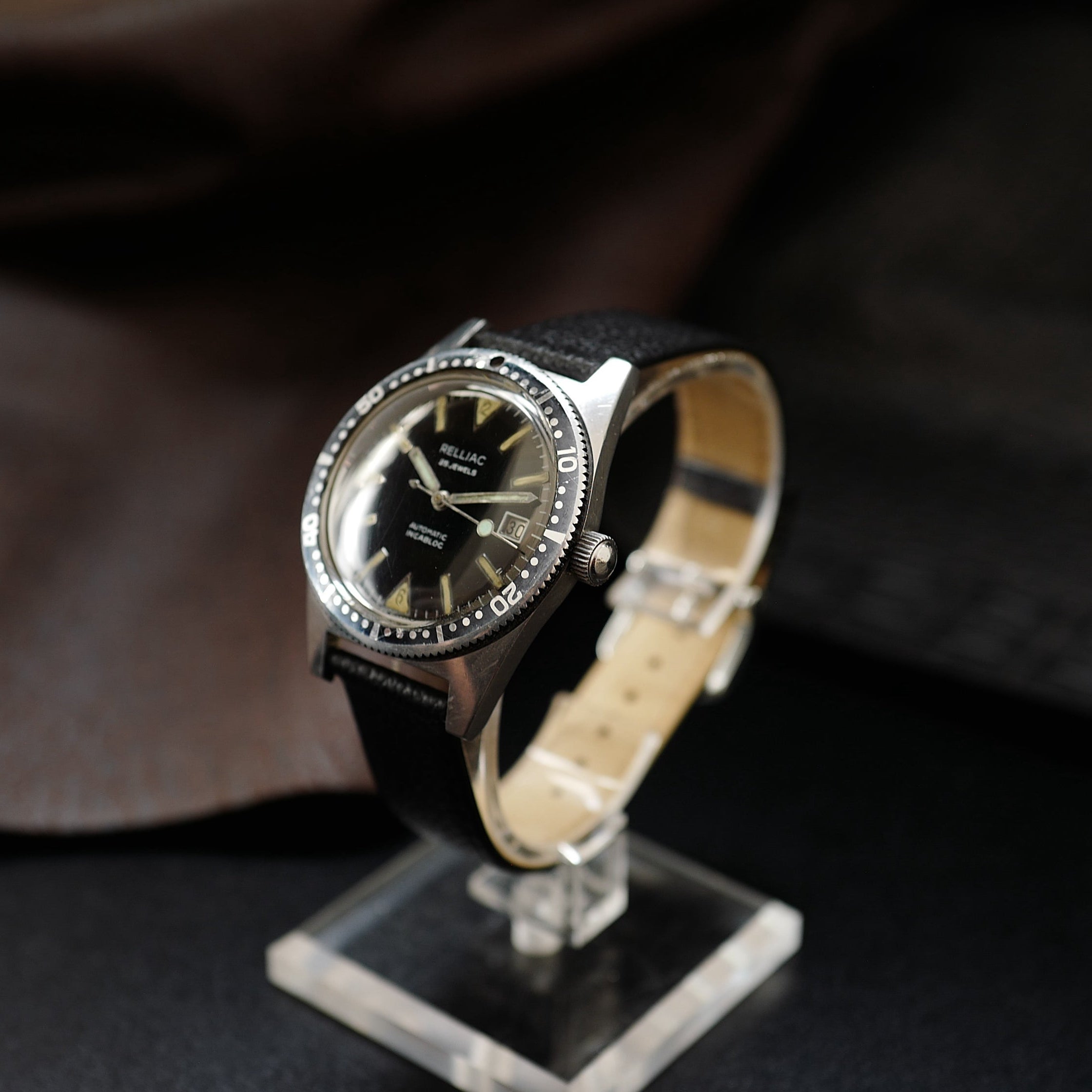 Relliac Skin Diver - Black Dial 1970's