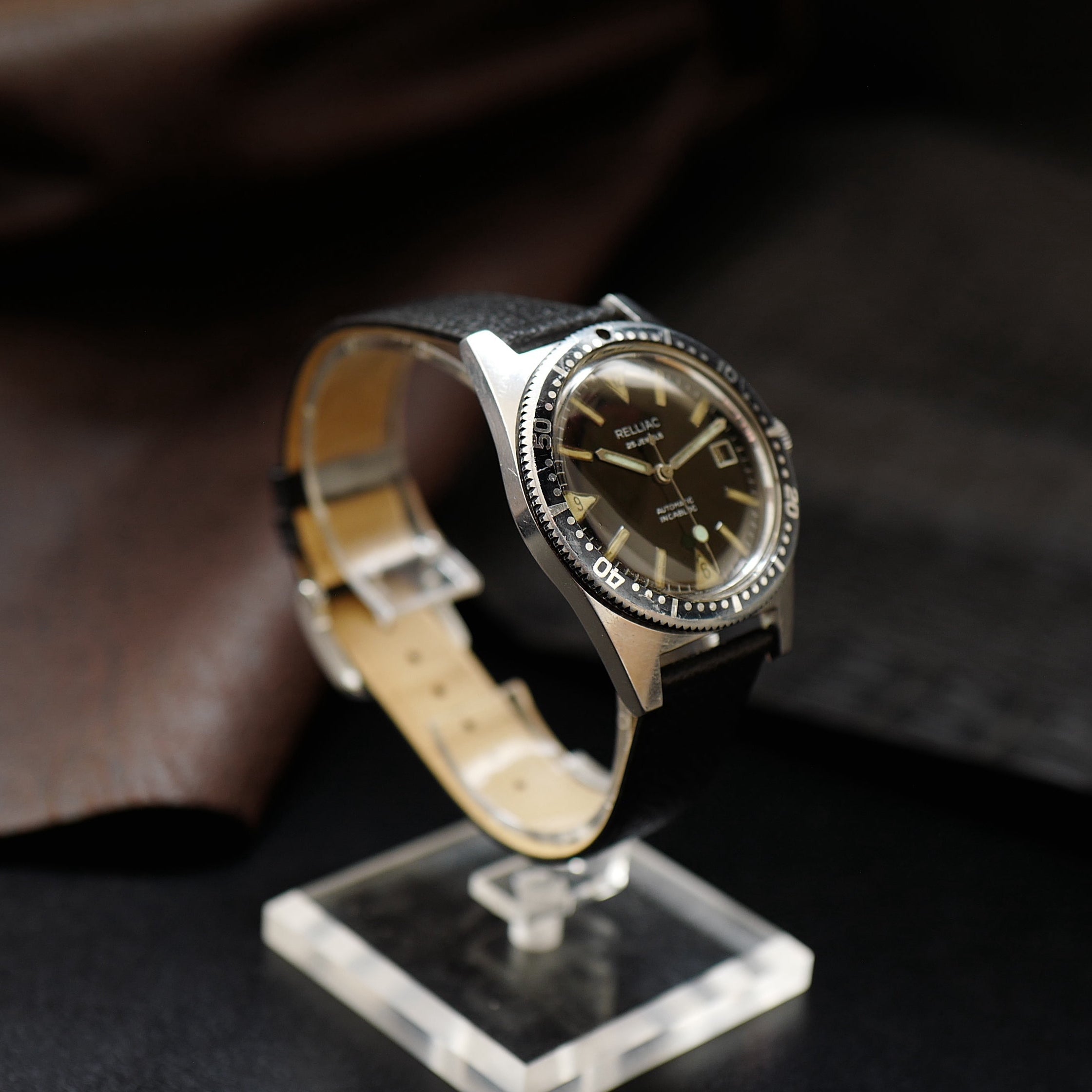 Relliac Skin Diver - Black Dial 1970's