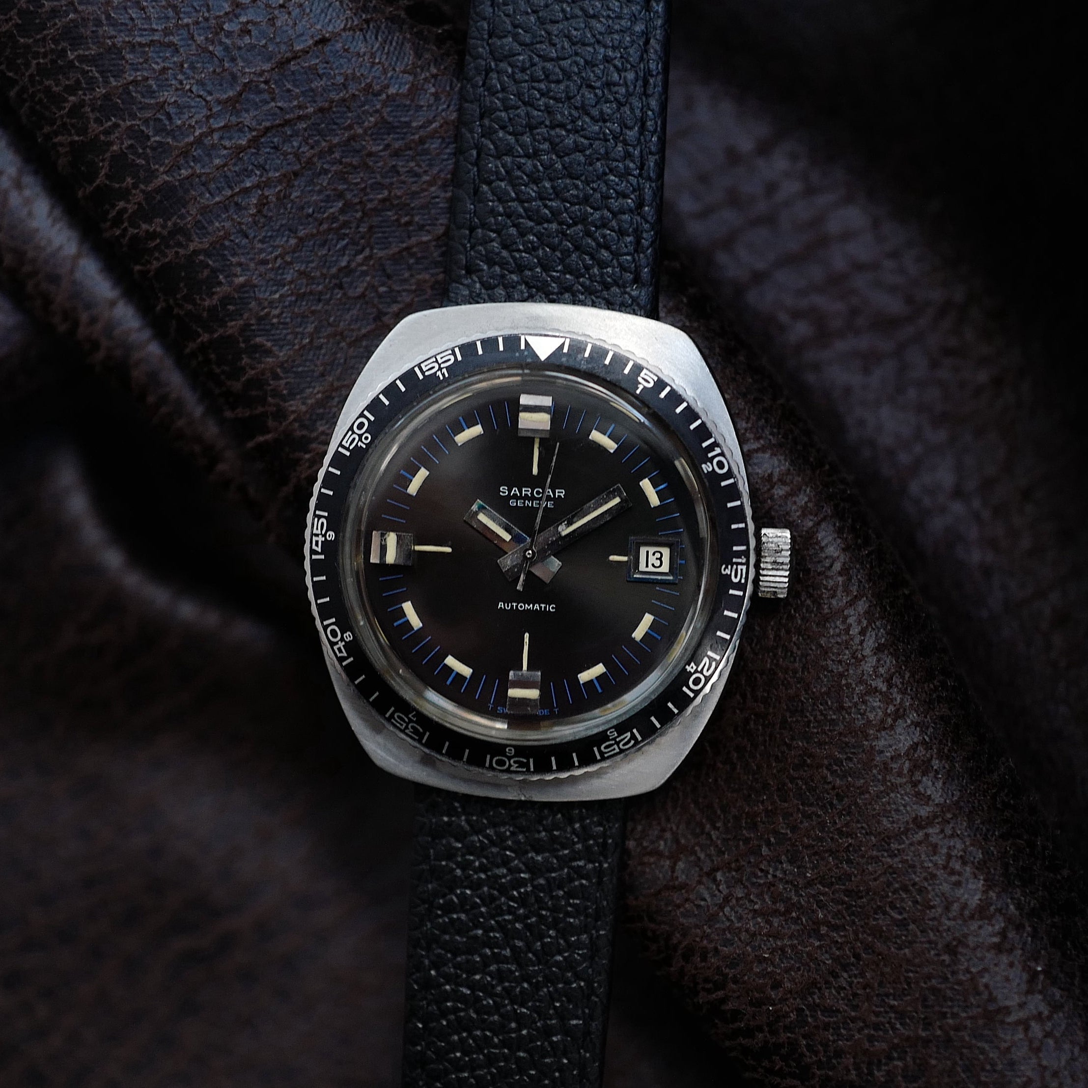 Montre de plongée, Sarcar Genève Skin Diver vintage.