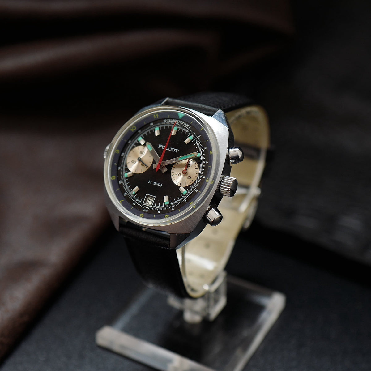 Poljot Chronograph 3133 - Black Dial USSR (Circa 1989-1991)