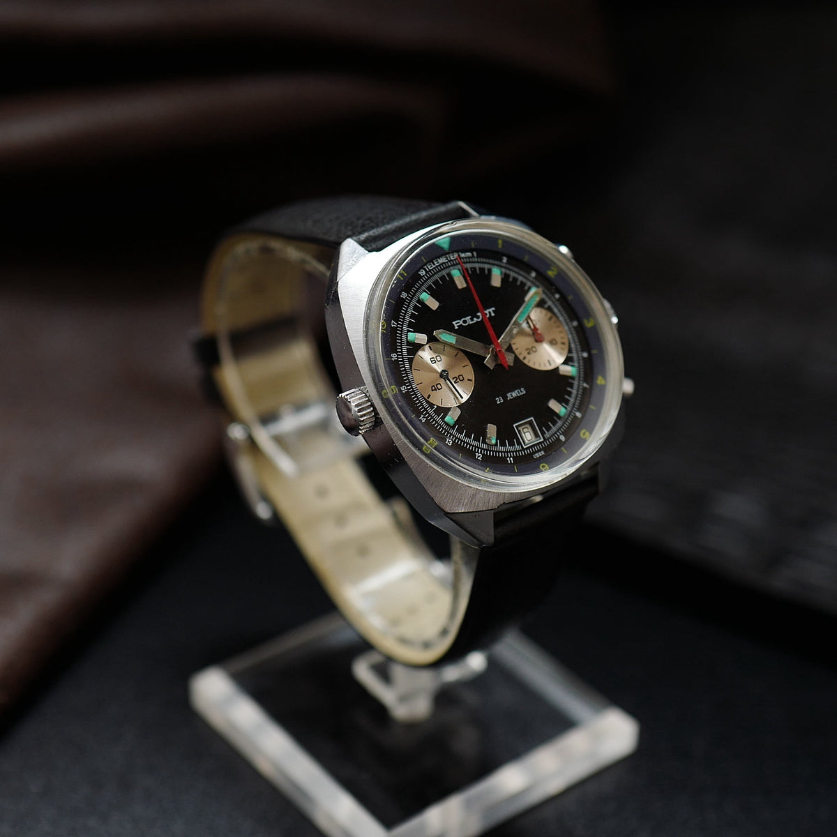 Poljot Chronograph 3133 - Black Dial USSR (Circa 1989-1991)