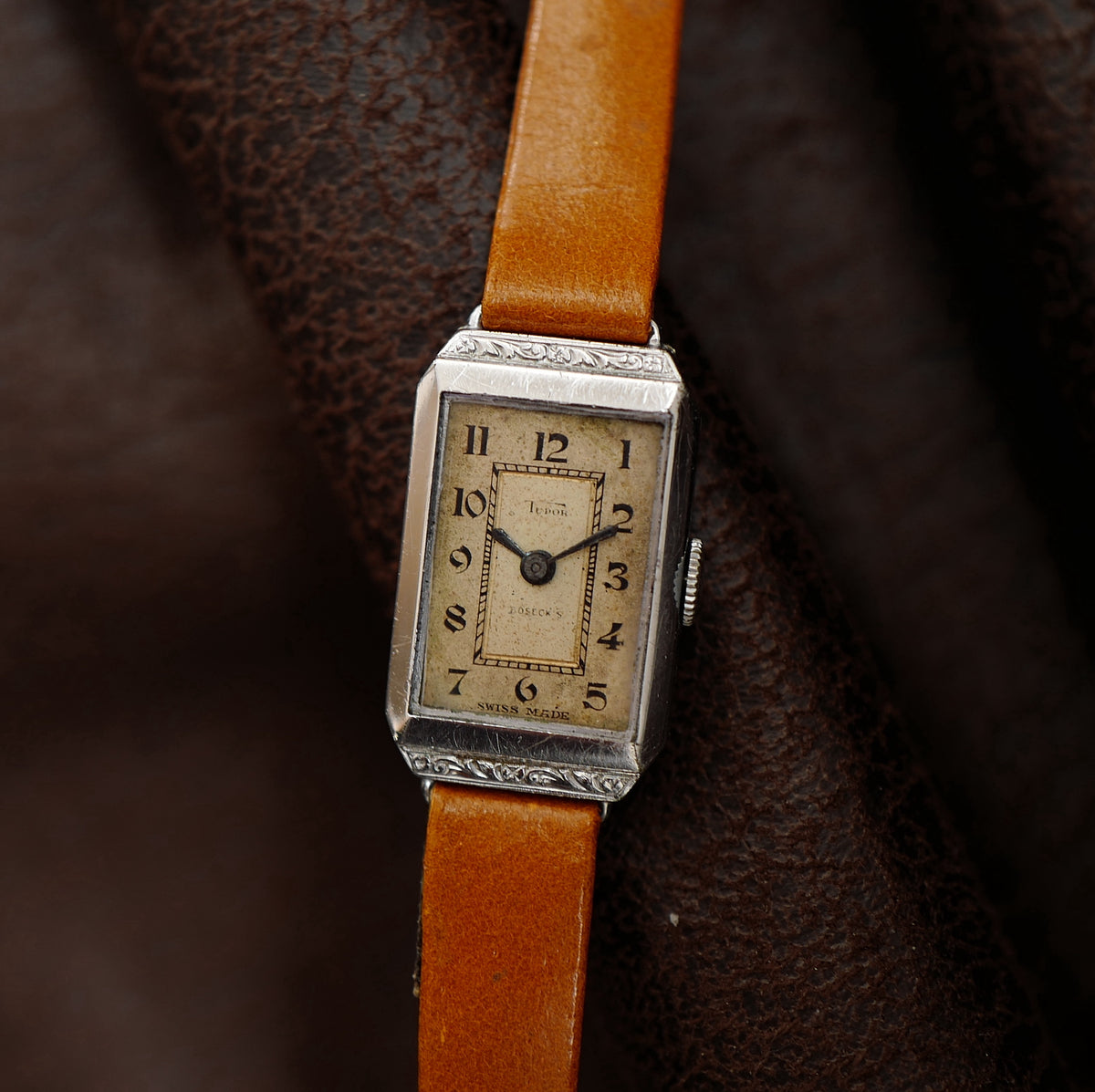 Tudor Tank Art Deco - Rolex Case Snowite 1930's (Co-branded J.Boseck & Co).