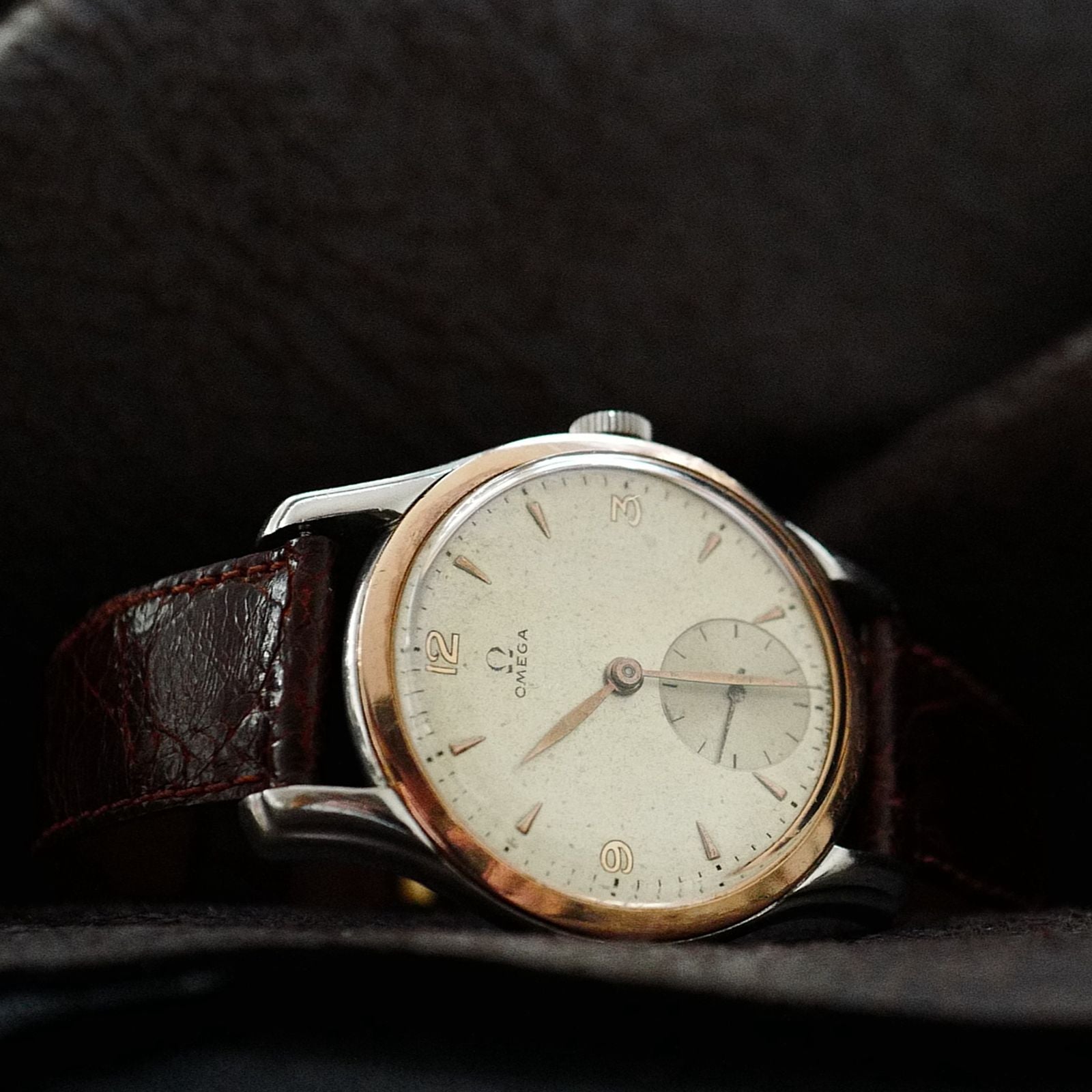 Omega Type Calatrava Jumbo Rose Gold Bezel