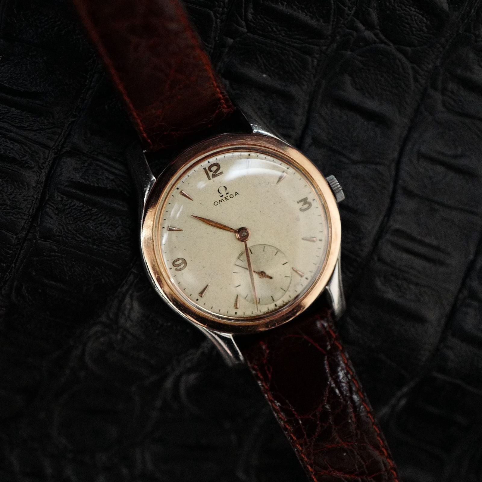 Omega Type Calatrava Jumbo Rose Gold Bezel